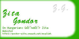 zita gondor business card